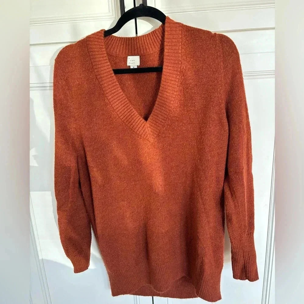 Rust-red oversized sweater